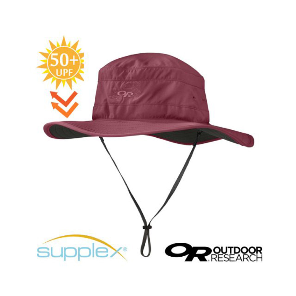 【Outdoor Research】OR 超輕防曬抗UV透氣可調可收折中盤帽子/243442-0925 紅