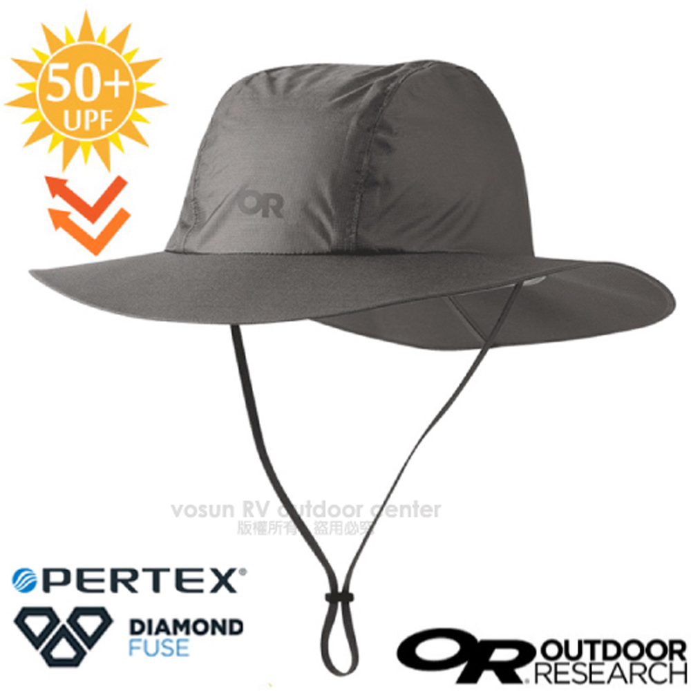 【Outdoor Research】輕量防水透氣抗紫外線中盤帽(UPF 50+) Pertex® Diamond Fuse/279927 鐵灰