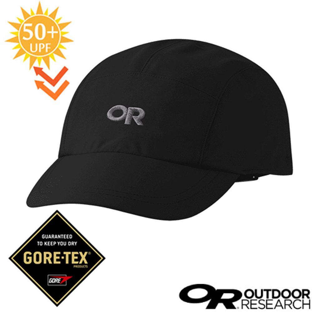 【Outdoor Research】Seattle Rain Cap GORE-TEX 防水透氣棒球帽 .防曬鴨舌帽/281307-0001 黑