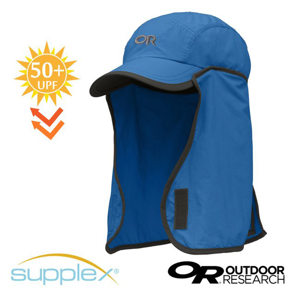 【Outdoor Research】KIDS SUN RUNNER CAP 兒童 UPF50+抗紫外線透氣護頸帽/243434-1856 深藍