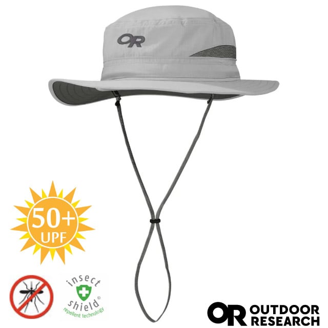 【Outdoor Research】輕量抗UV防蟲驅蚊中盤帽.圓盤帽UPF 50+/防風帽.休閒帽.防曬帽/243381-1569 灰