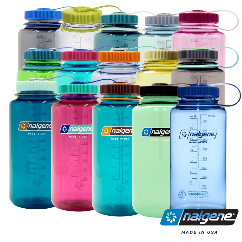 Nalgene Sustain 寬嘴水壼 1000cc 煙霧灰/水藍/透明/軍藍