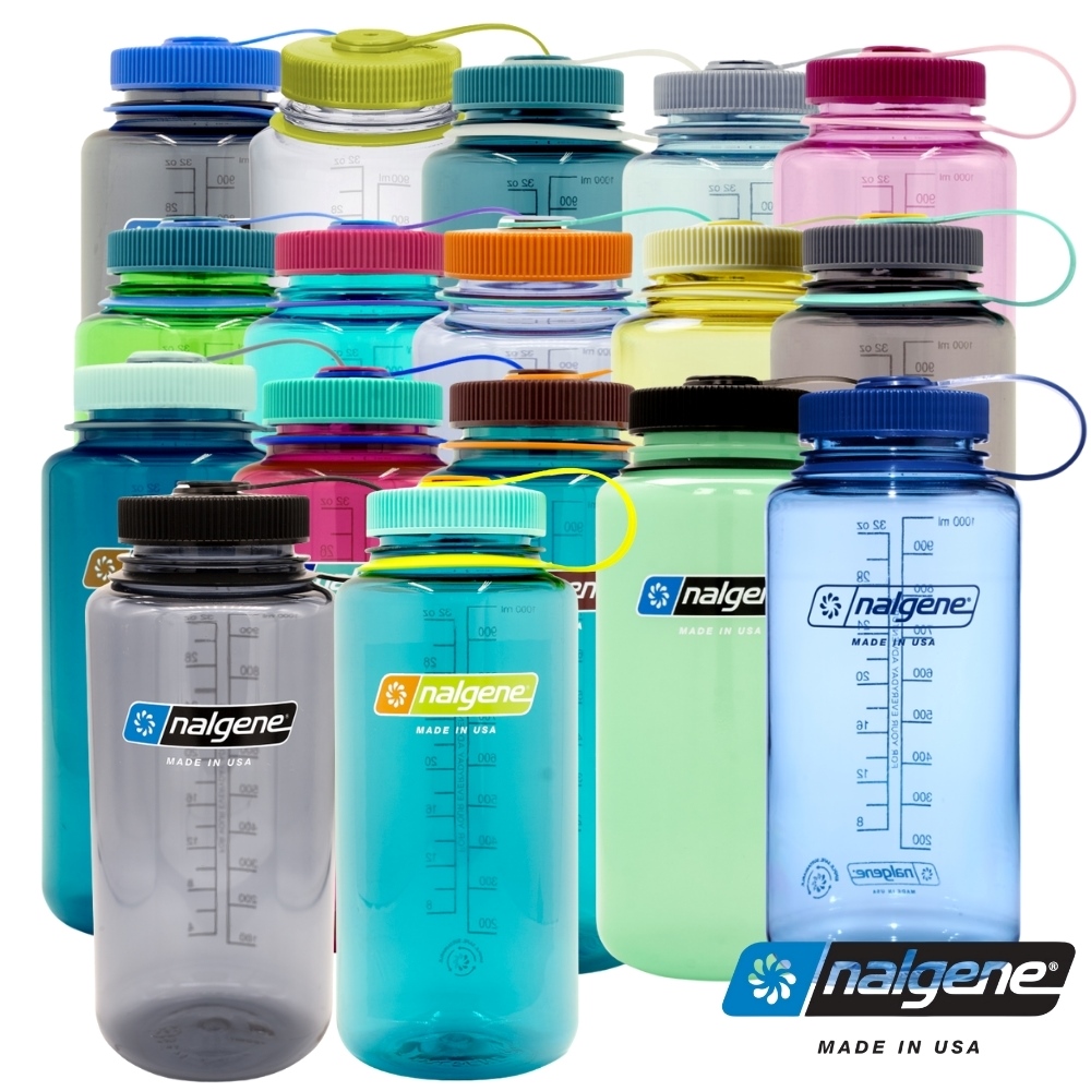 Nalgene Sustain 寬嘴水壼 1000cc 煙霧灰/水藍/透明/軍藍
