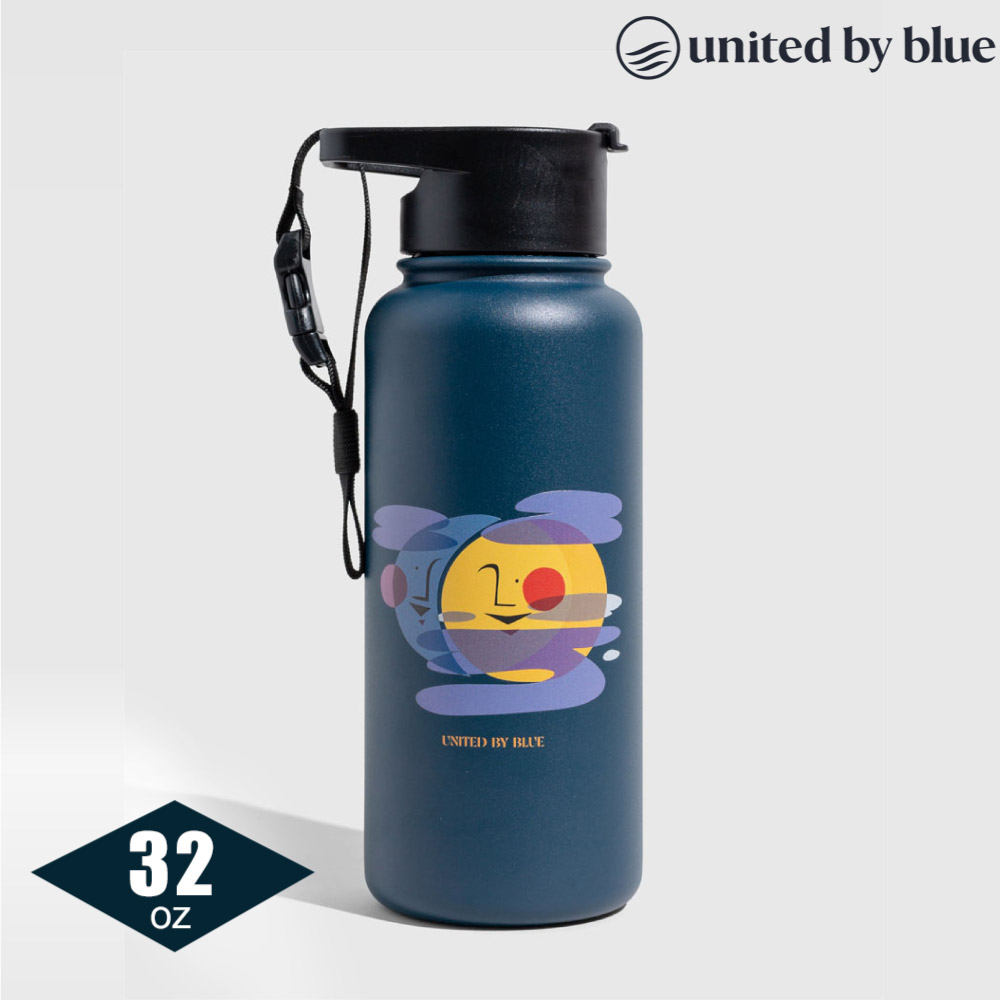 United by Blue 707-277 32oz 不鏽鋼保溫瓶 / 180-月亮-深藍