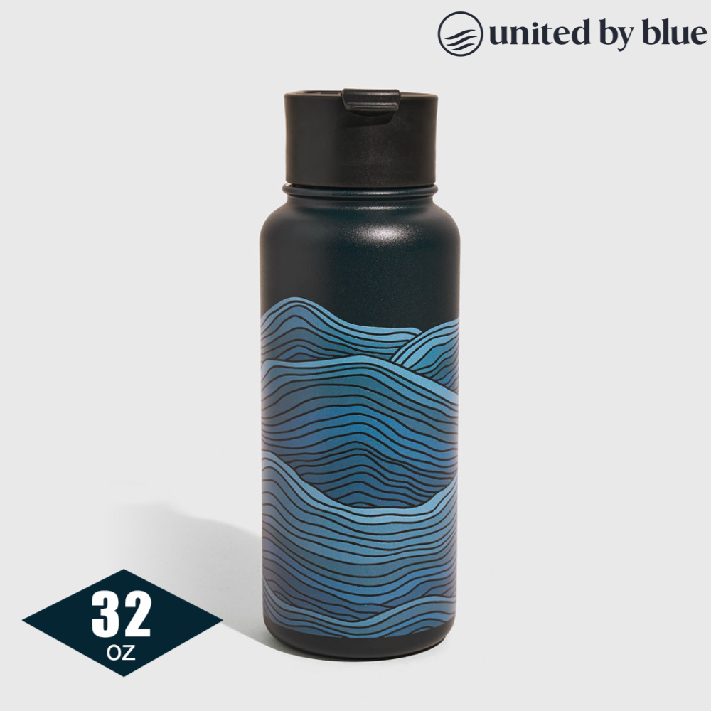 United by Blue 707-277 32oz 不鏽鋼保溫瓶 / 605-海浪-深藍