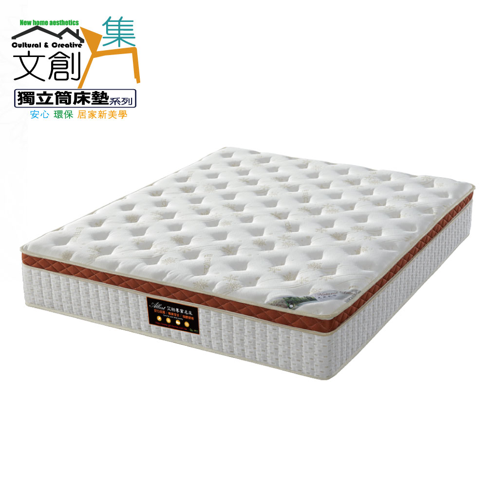 【Albert 艾柏】3D天絲抗菌乳膠5尺雙人護框獨立筒床墊