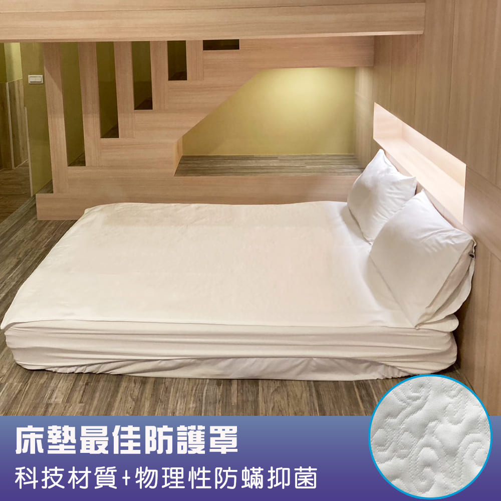 【SOFBED】台灣製平面式防水保潔墊(5X6.2尺)