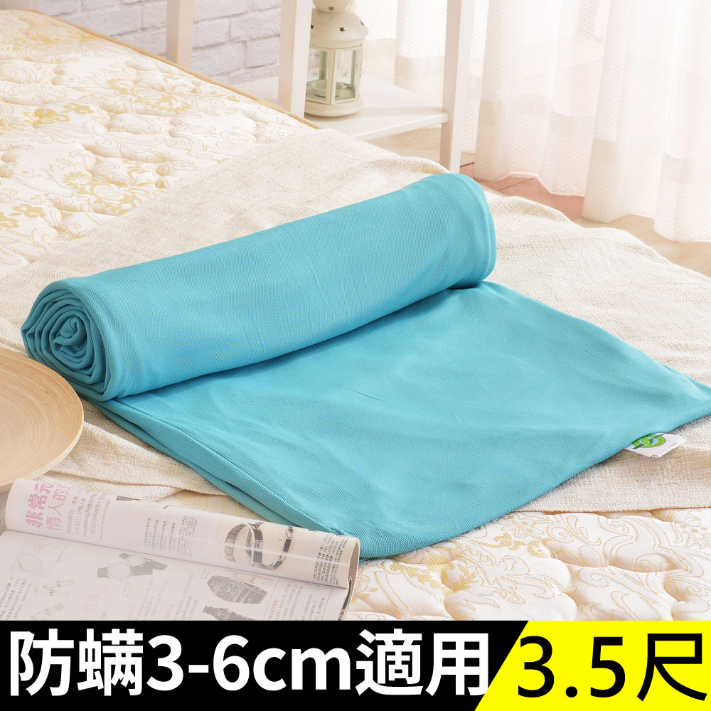 LooCa法國防蹣防蚊3-6cm薄床墊布套-單大3.5尺