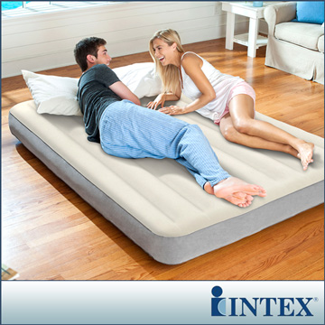 INTEX 新型氣柱-雙人加大植絨充氣床墊 (寬152cm)