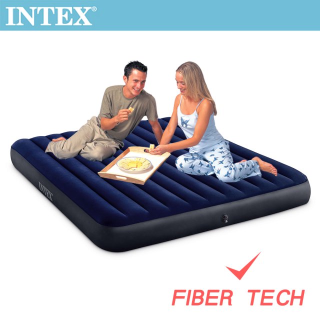 INTEX 經典雙人特大充氣床-寬183cm(64755)