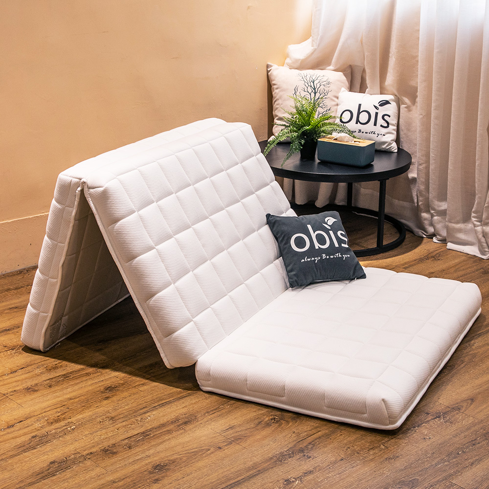 【obis】One Cool冰峰涼感超舒適極厚泡棉折疊床墊/單人3尺92x188cm