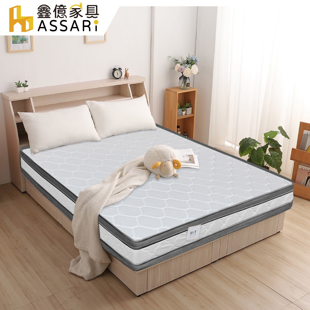 ASSARI-高迴彈透氣正硬式四線雙面可睡獨立筒床墊-雙大6尺