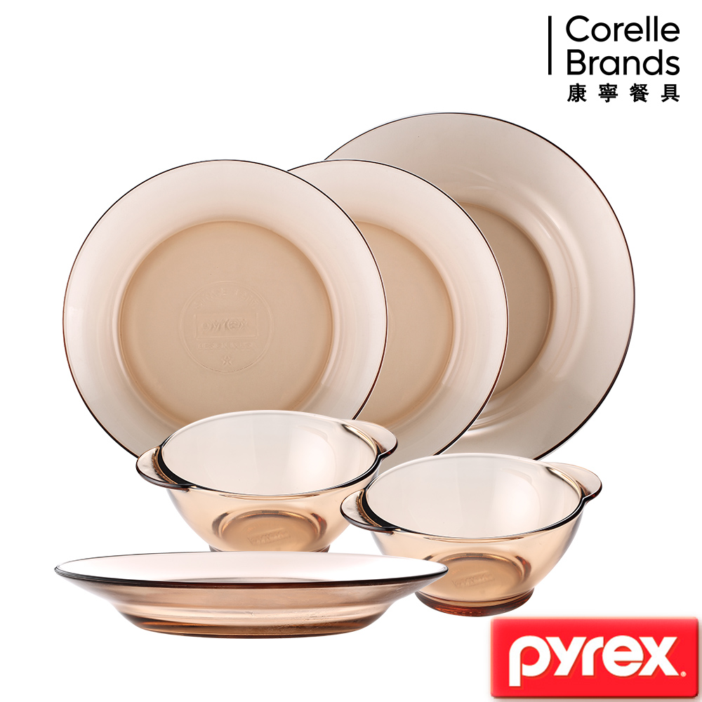 CORELLE 康寧 Pyrex耐熱餐盤6件組(602)