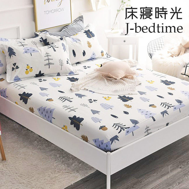 J-bedtime 台灣製文青風單人二件式床包組(聖誕森林)