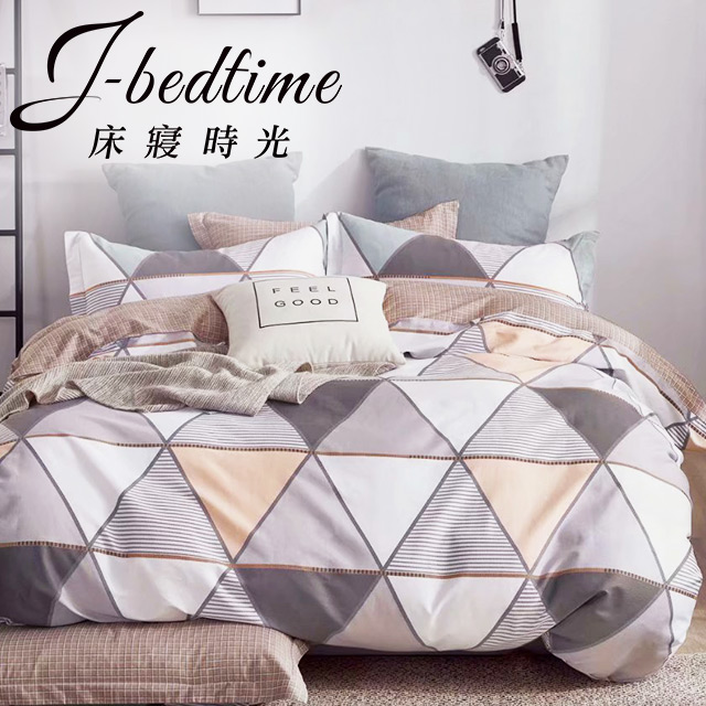 【J-bedtime】台灣製單人二件式特級純棉床包組-時空之門