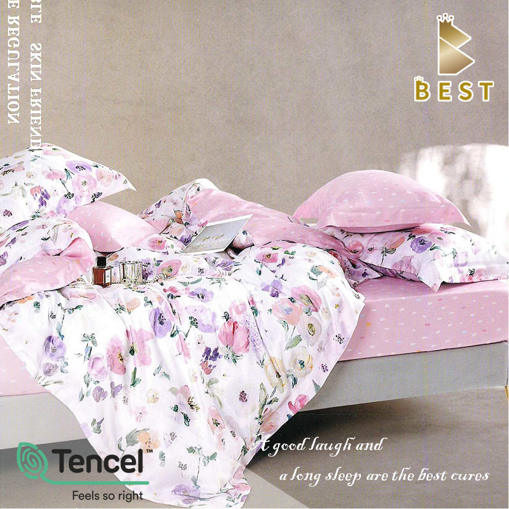 【BEST貝思特】特大100%頂級天絲八件式床罩組-清晨陽光