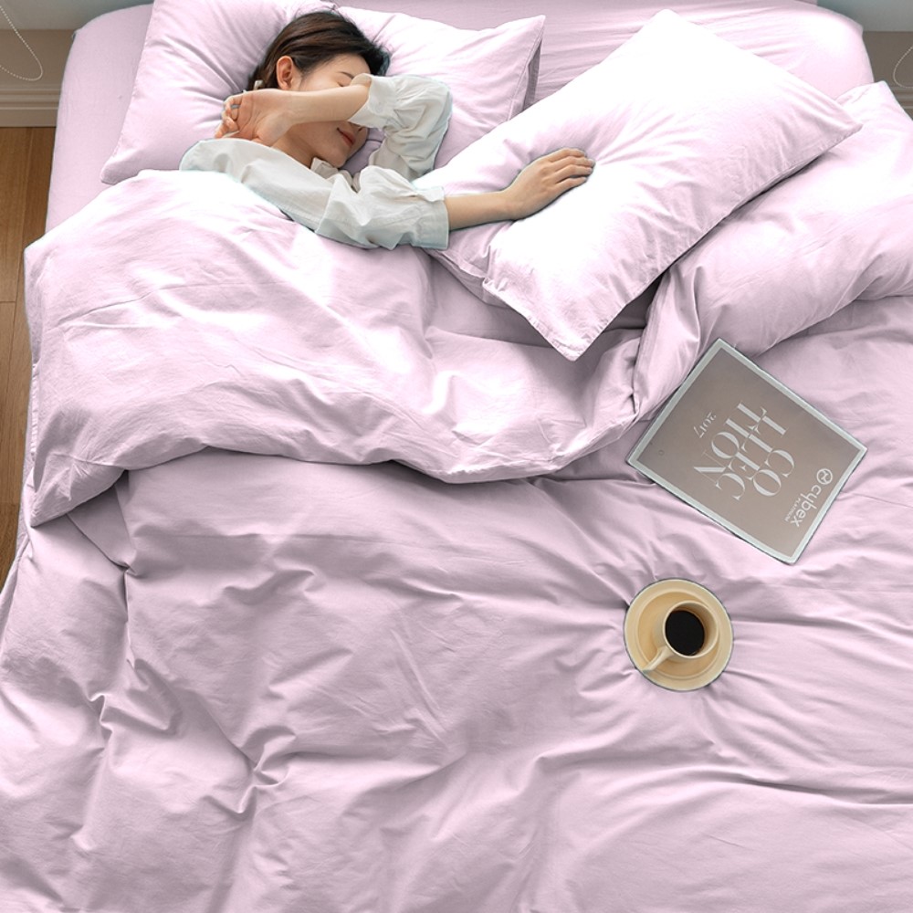 【艾唯家居】單人柔絲棉床包枕套2件組 3M吸濕排汗機能 台灣製(香芋紫)