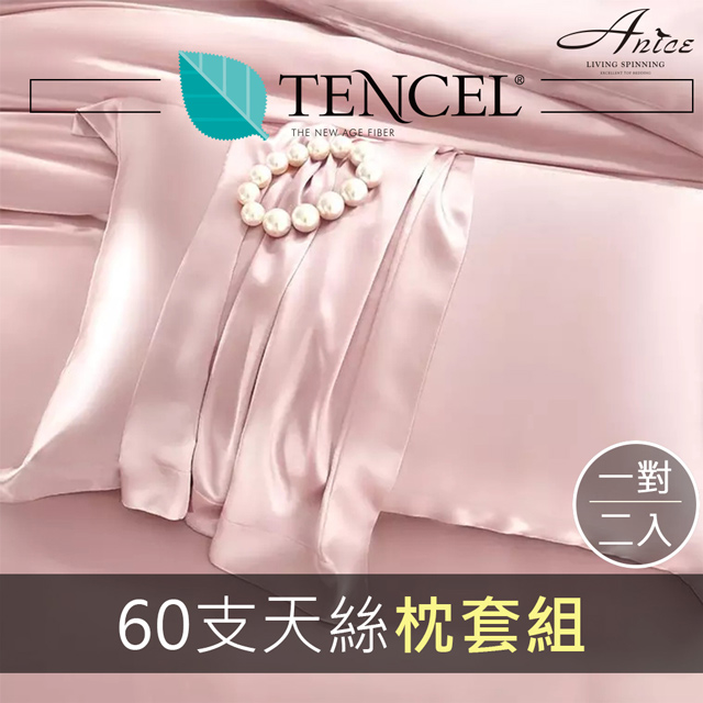 A-nice 60支100%天絲素色信封式枕套一對TC