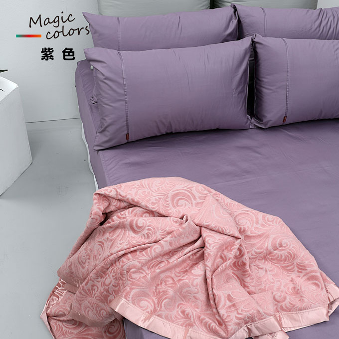 《60支紗》雙人特大床包枕套三件組【共11色】Magic colors 100%精梳棉-LITA麗塔寢飾-
