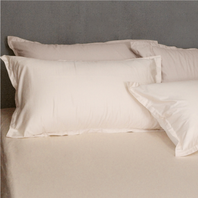 【LITA麗塔寢飾】60支紗100%精梳棉 歐式壓框枕套組 特調系列-共2色