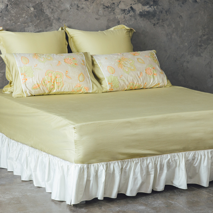 【LITA麗塔寢飾】60支紗100%精梳棉 雙人加大床包枕套三件式 花園-共3色