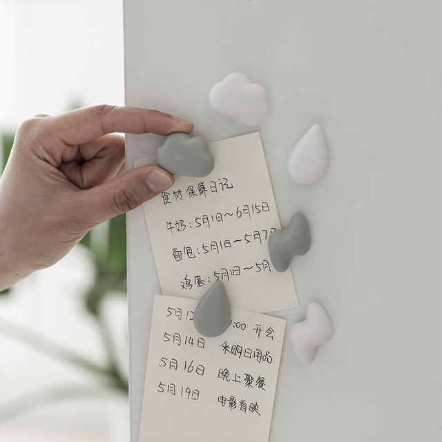 【荷生活】天氣預報磁鐵 辦公室小物冰箱留言裝飾貼磁力貼-二組12入 圖案隨機