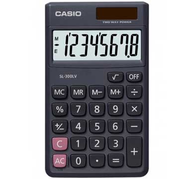 Casio卡西歐 國家考試用口袋攜帶型8位數計算機 SL-300LV