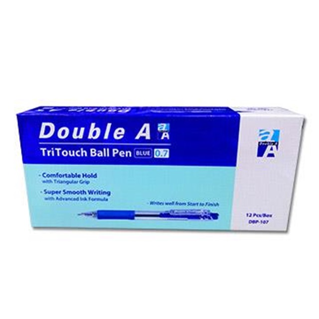 Double A 按壓式原子筆0.7mm(藍)12入