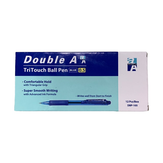 Double A 按壓式原子筆0.5mm(藍)12入