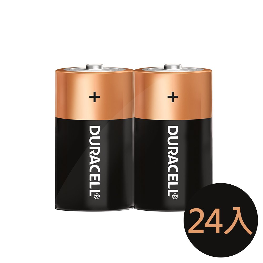 【金頂DURACELL金霸王】2號C 吊卡24入裝 鹼性電池