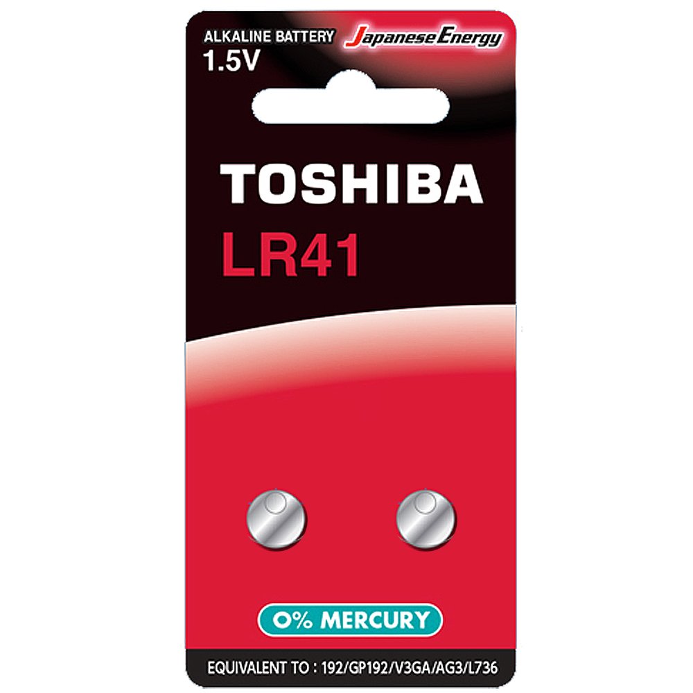 【東芝Toshiba】LR41鈕扣型192鹼性電池2粒裝 4入