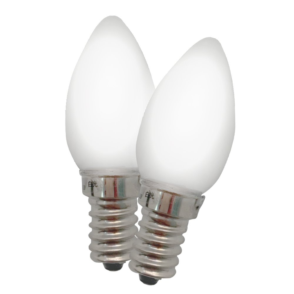 【美克斯UNIMAX】PL-03WHC白光LED燭檯燈泡0.6W 2顆裝 2組
