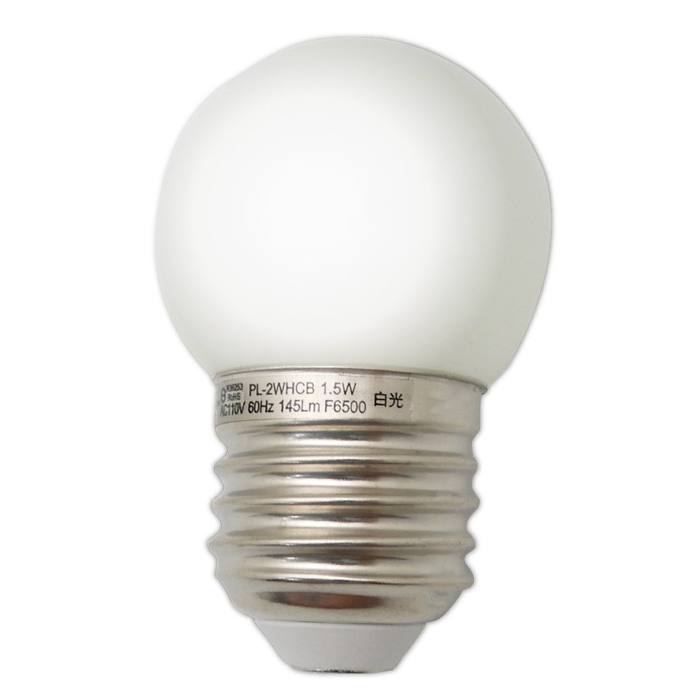 【美克斯UNIMAX】PL-2WHCB白光LED圓形燈泡1.5W單顆裝 2組