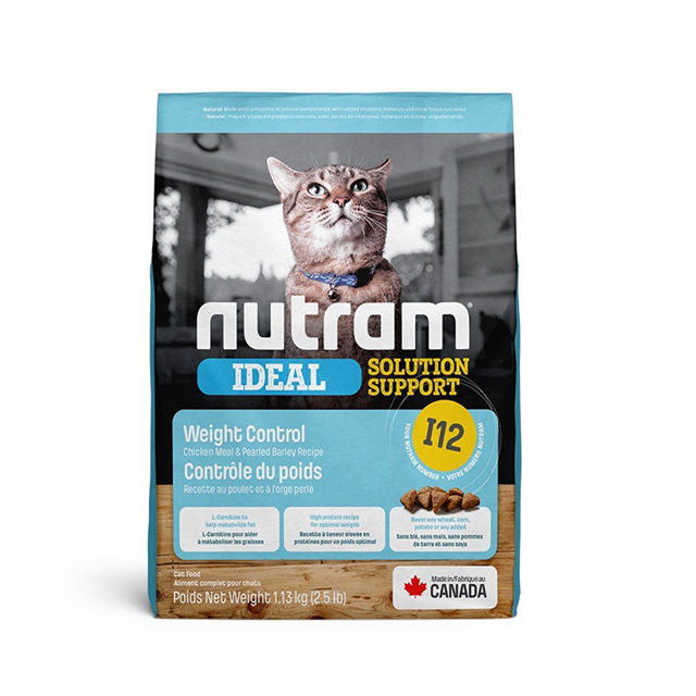NUTRAM 紐頓 專業理想系列I12 體重控制成貓雞肉+豌豆-2kg X 1包