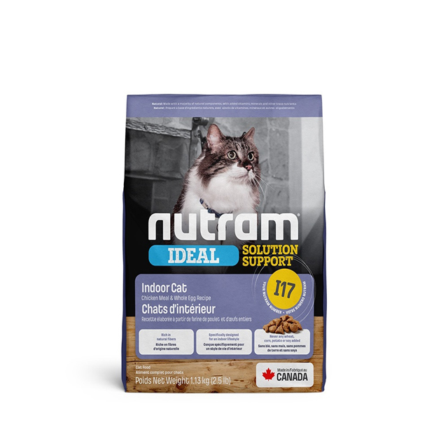NUTRAM 紐頓 專業理想系列I17 室內化毛成貓雞肉+燕麥-2kg X 1包