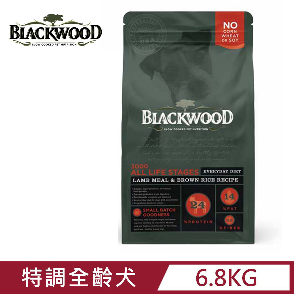 BLACKWOOD 柏萊富-特調全齡犬配方(羊肉+糙米+雞肉) 15磅/6.8KG
