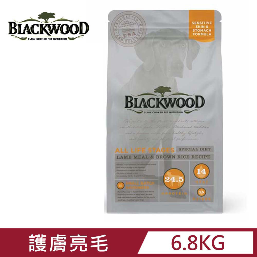 BLACKWOOD 柏萊富-功能性全齡護膚亮毛配方(羊肉+糙米) 15磅/6.8KG
