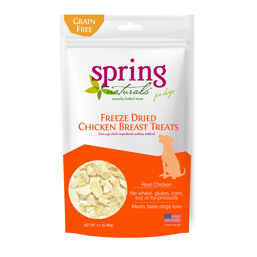 美國 Spring Naturals 冷凍乾燥無穀生食犬用點心 (雞胸肉/牛肉/牛鞭/鴨肉/鴨肝/鮭魚/米諾魚)