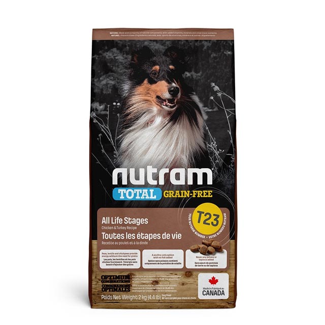 NUTRAM 紐頓 無穀全能系列T23 火雞+雞肉潔牙全齡犬-2kg X 1包