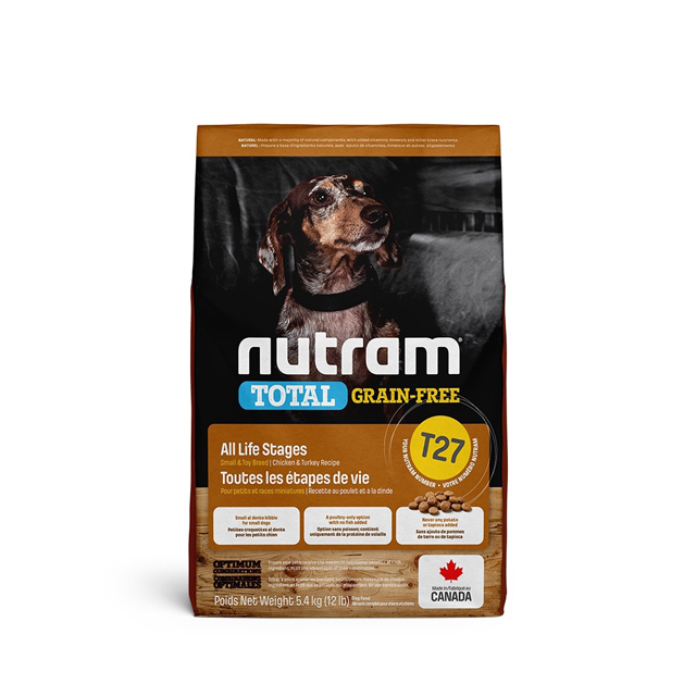 NUTRAM 紐頓 無穀全能系列T27 火雞+雞肉挑嘴小顆粒-5.4kg X 1包