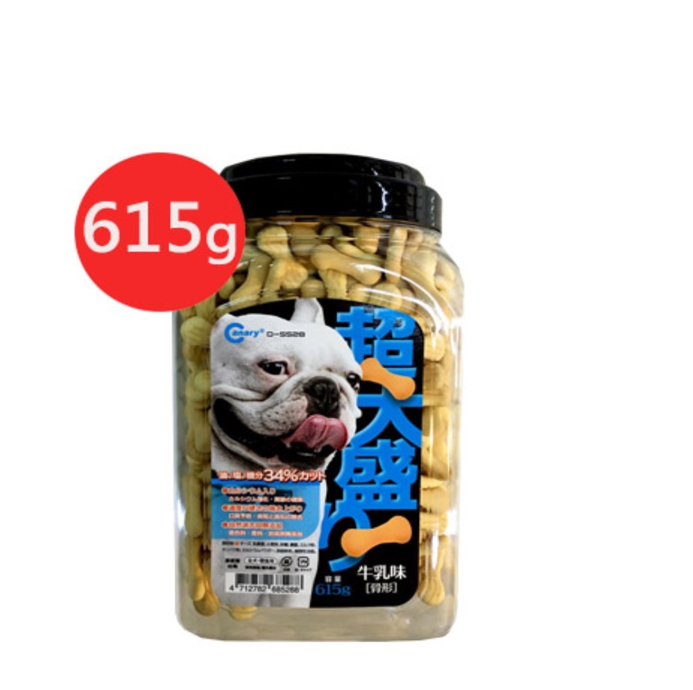 Canary超大盛的犬用點心餅-骨形牛奶風味615g