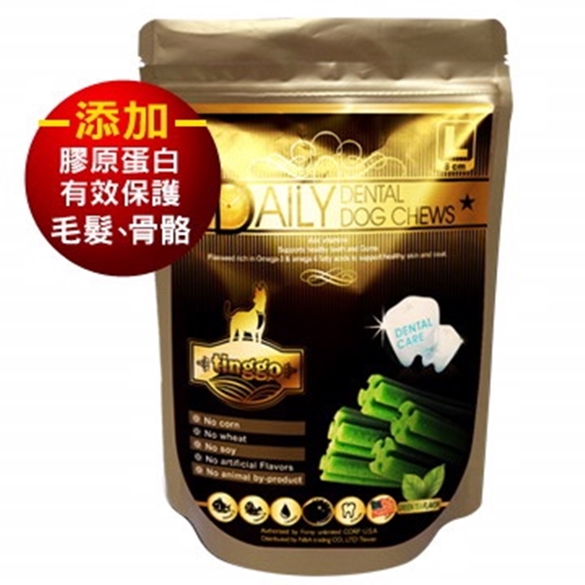 【TINGGO】機能性潔牙骨 - 綠茶口味 ( GreenTea ) L 12入/袋