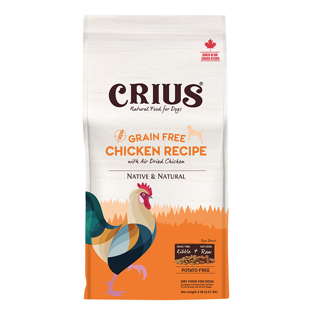 CRIUS 克瑞斯天然寵物飼料-無榖雞肉犬糧 5LB(2.27KG)/包