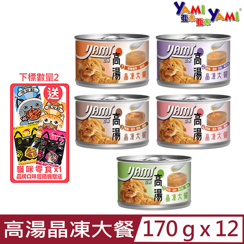 【12入組】YAMI亞米-高湯晶凍大餐貓罐 170g