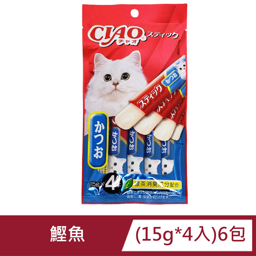 日本 CIAO 寒天肉泥 TSC-122 鰹魚 (15g*4入) 6包