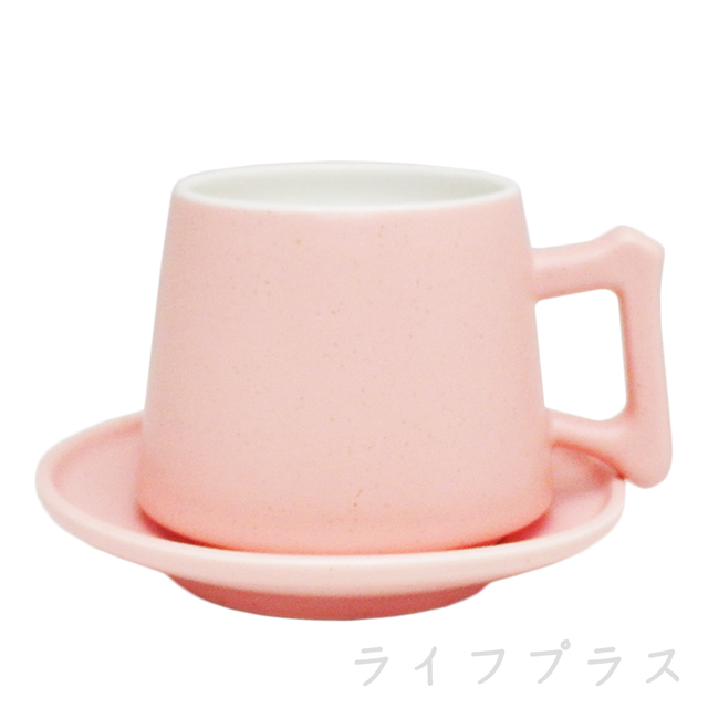 滿天星咖啡杯盤組-330ml-粉紅色