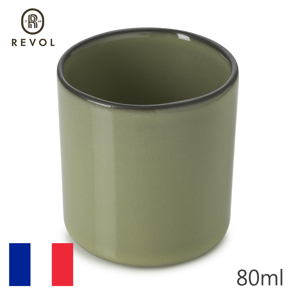 【REVOL】法國CRE濃縮咖啡杯-淺軍綠-80ml