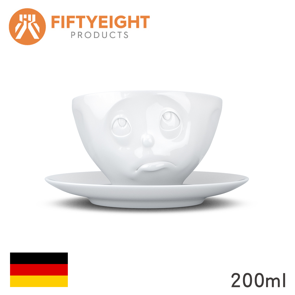 【FIFTYEIGHT】德國Tassen笑臉咖啡杯含碟-祈求-200ml