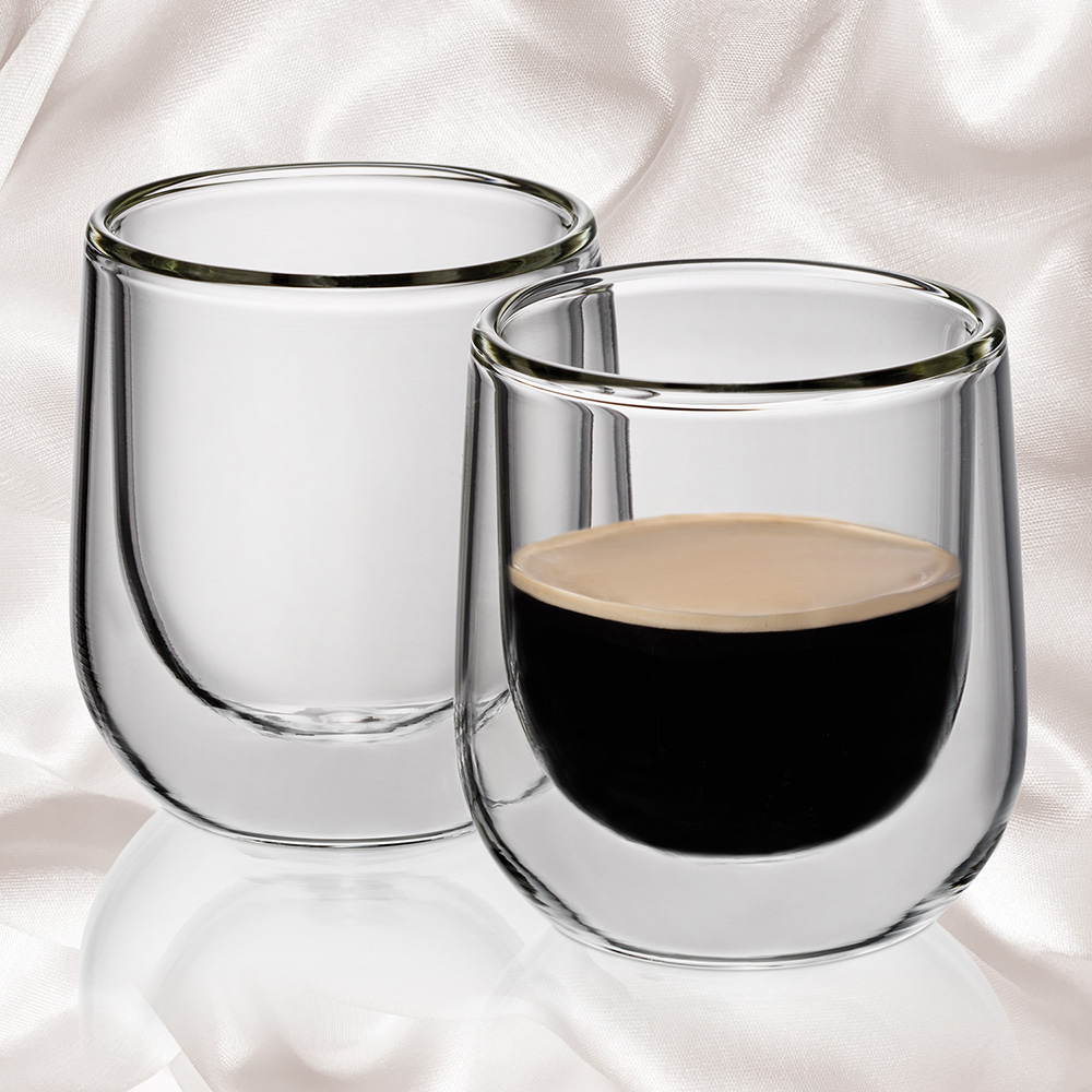 KELA 雙層玻璃濃縮咖啡杯2入(60ml)