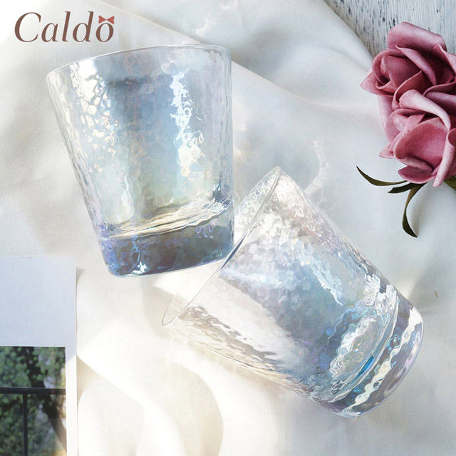 【Caldo卡朵生活】迷幻質感家用耐熱玻璃水杯350ml